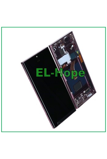 TFT-LCD-DISPLAY + RAHMEN TOUCH FÜR SAMSUNG GALAXY S22 ULTRA 2022 SM-S908 BURGUND